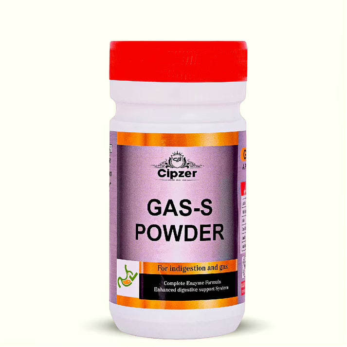 Cipzer Gas-S Powder - 50 G | Herbal Relief for Gas, Acidity, Indigestion, Constipation & Bloating