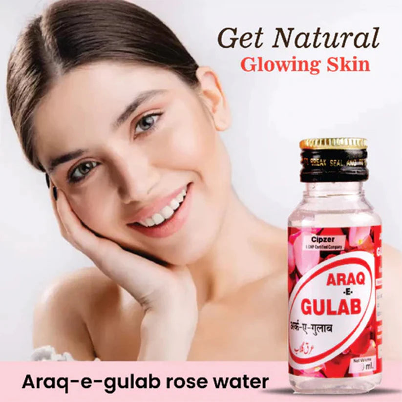 Cipzer Araq-E-Gulab - 100ml | Natural Rose Water, Skin Glow, Cooling, Eye Care & Digestive Wellness