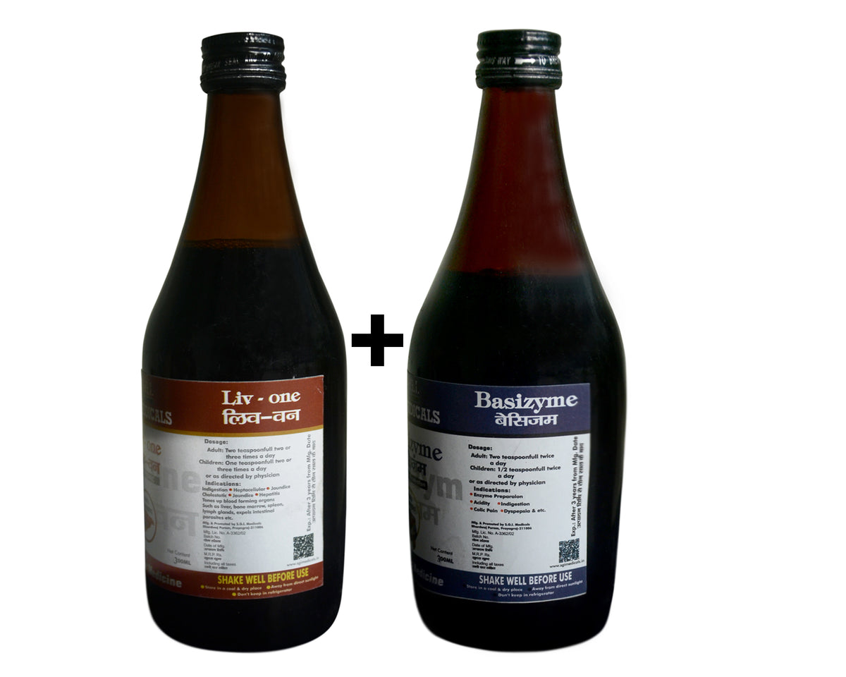 SGI Medicals Liv-one Syrup (300ml) & Basizyme Syrup (300ml) Combo (Copy)