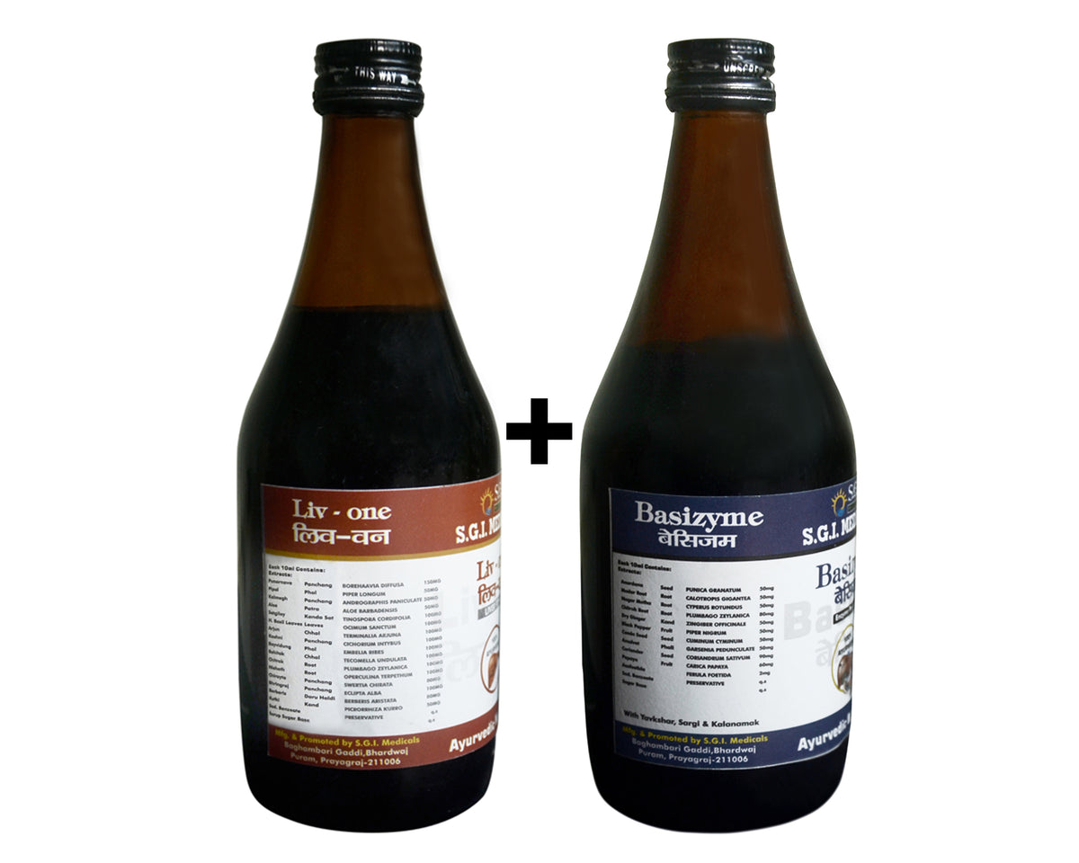 SGI Medicals Liv-one Syrup (300ml) & Basizyme Syrup (300ml) Combo (Copy)
