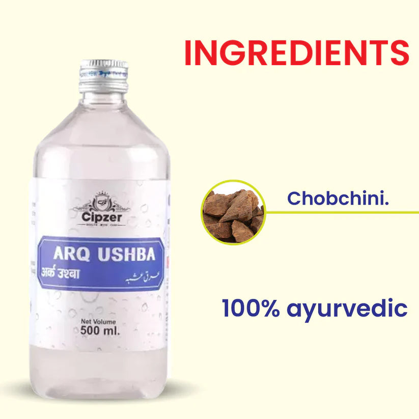 Cipzer Arq Usbha - 500ml | Natural Blood Purifier for Skin Diseases, Itching, Pimples & Detox Support