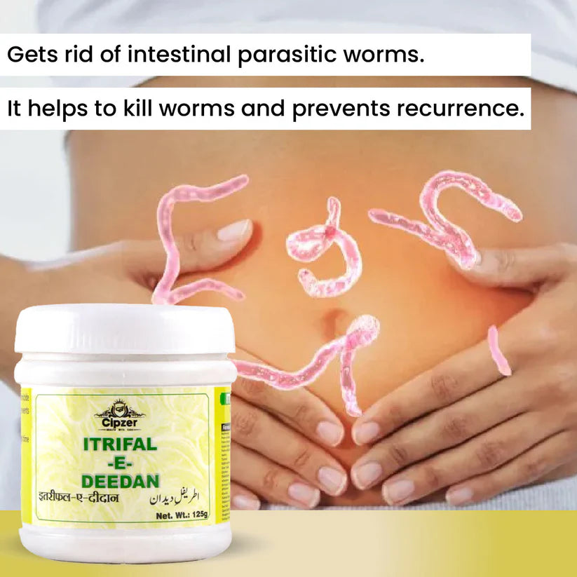 Cipzer Itrifal-E-Deedan Powder - 125gm | Herbal Remedy For Intestinal Worms, Digestion & Gut Health