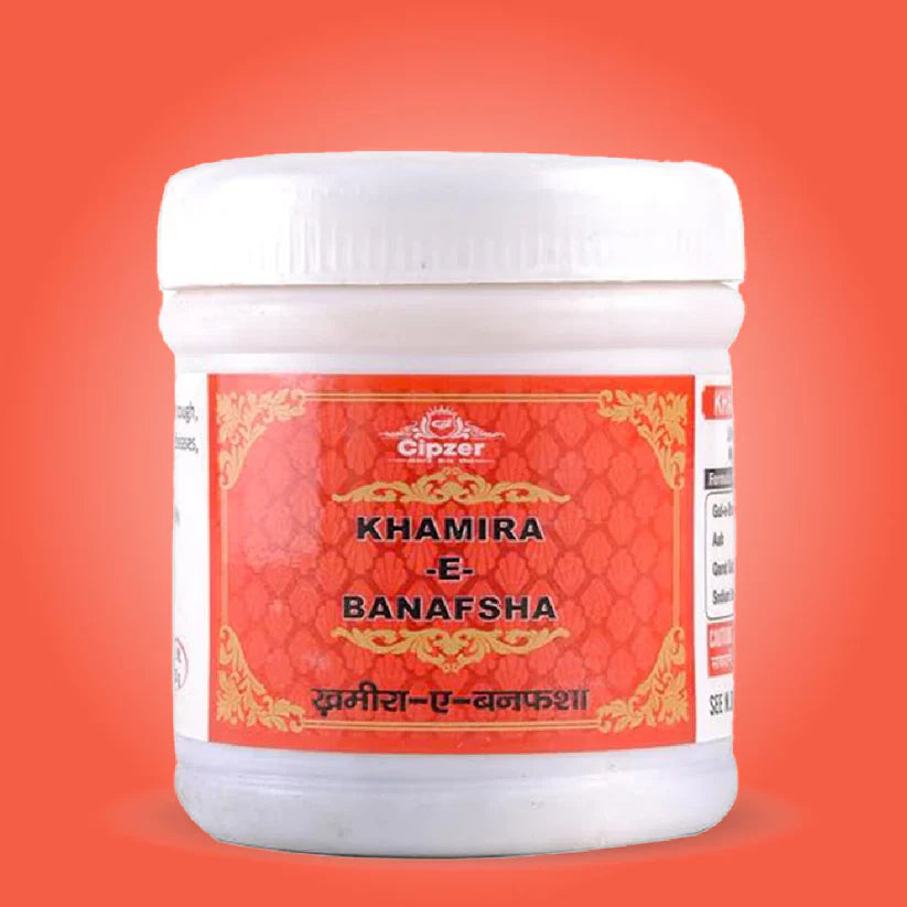 Cipzer Khamira-E-Banafsha Powder - 125g | Herbal Remedy for Cold, Cough, Fever, Respiratory & Throat Health