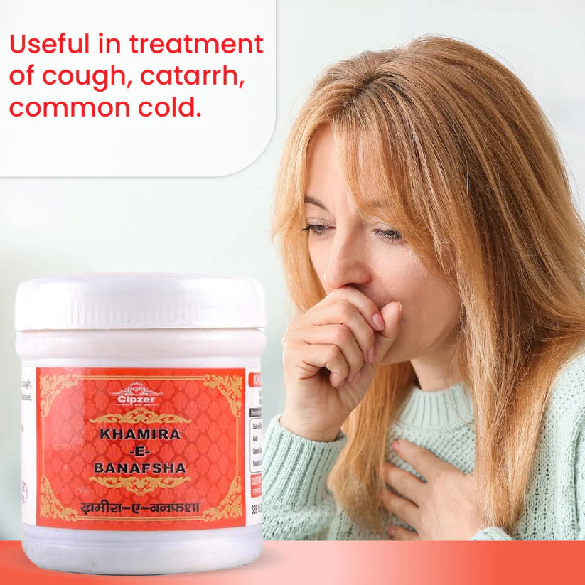 Cipzer Khamira-E-Banafsha Powder - 125g | Herbal Remedy for Cold, Cough, Fever, Respiratory & Throat Health