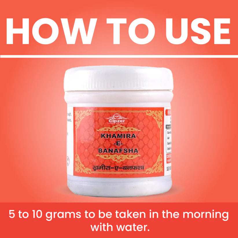 Cipzer Khamira-E-Banafsha Powder - 125g | Herbal Remedy for Cold, Cough, Fever, Respiratory & Throat Health