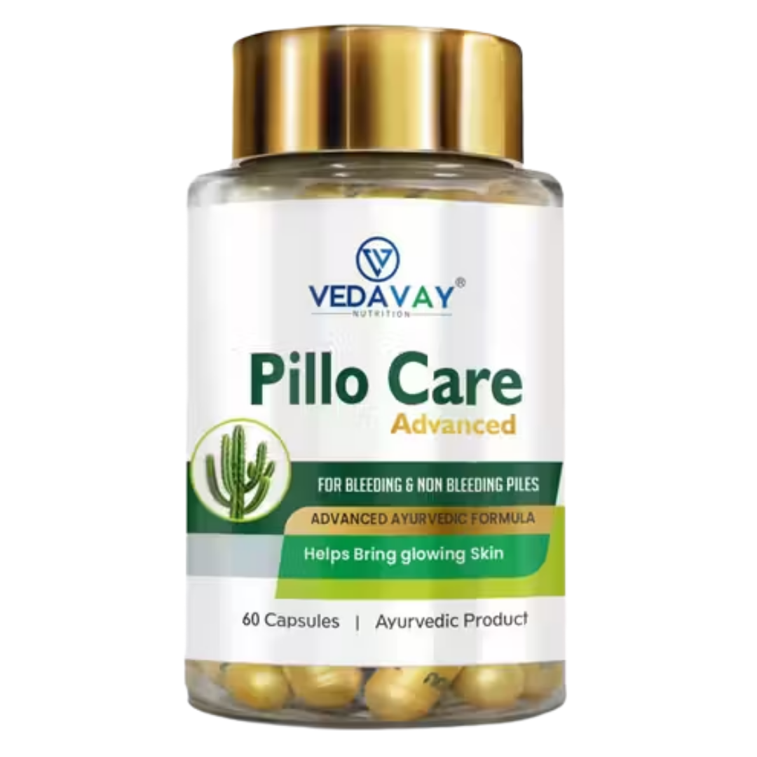 Vedavay Pillo Care Capsule - Advanced Ayurvedic Daily Digestive & Bowel Support (60 Count)