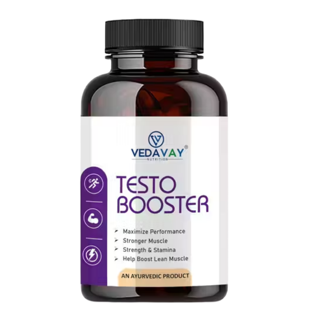Vedavay Testo Booster Capsule - Premium Men's Active Performance Complex (60 Count)