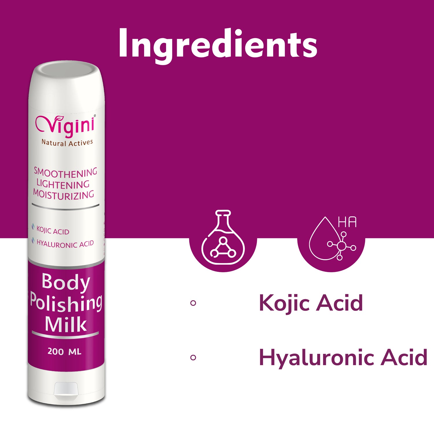 Vigini Underarm Lightening Pigmentation Tan Removal Kojic Acid Skin Cream & Moisturizing Body Lotion