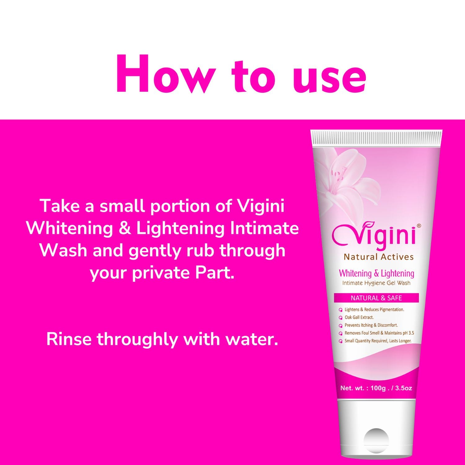 Vigini Vaginal Lightening Intimate Bikini Area Hygiene Wash + Tightening Lubricating Moisturizer Gel