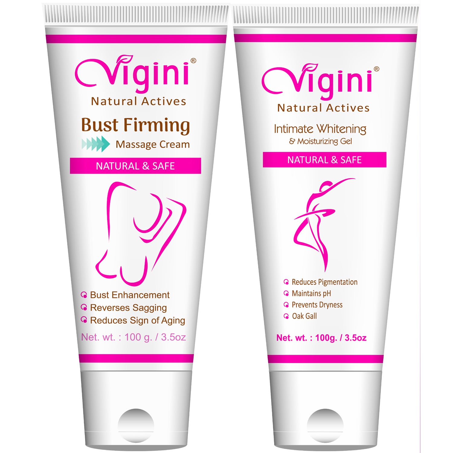 Vigini Vaginal Intimate Lightening Cream Gel + Breast Bust Enlargement Tightening Size Growth Cream