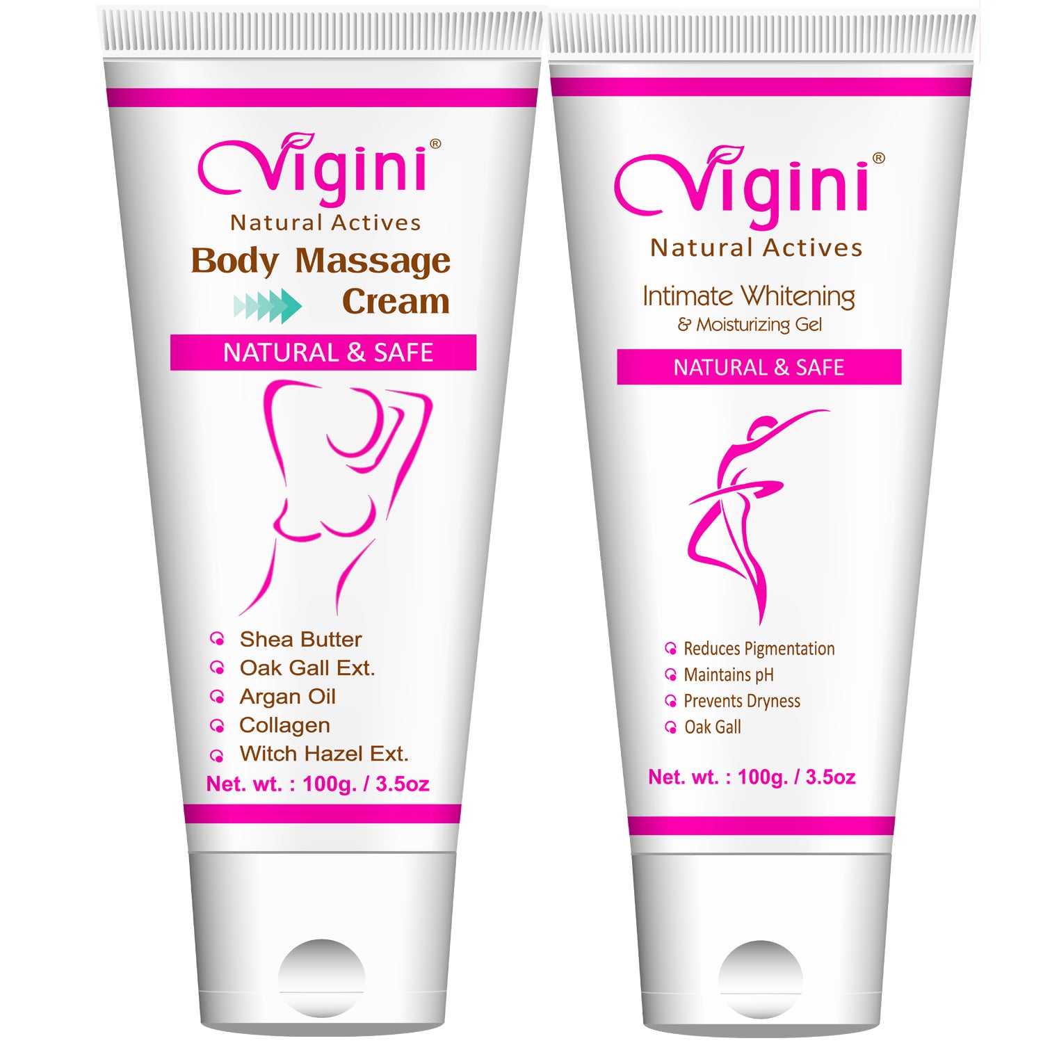 Vigini Vaginal Intimate Lightening Brightening Gel + Breast Firming Bust Enlargement Lifting Cream
