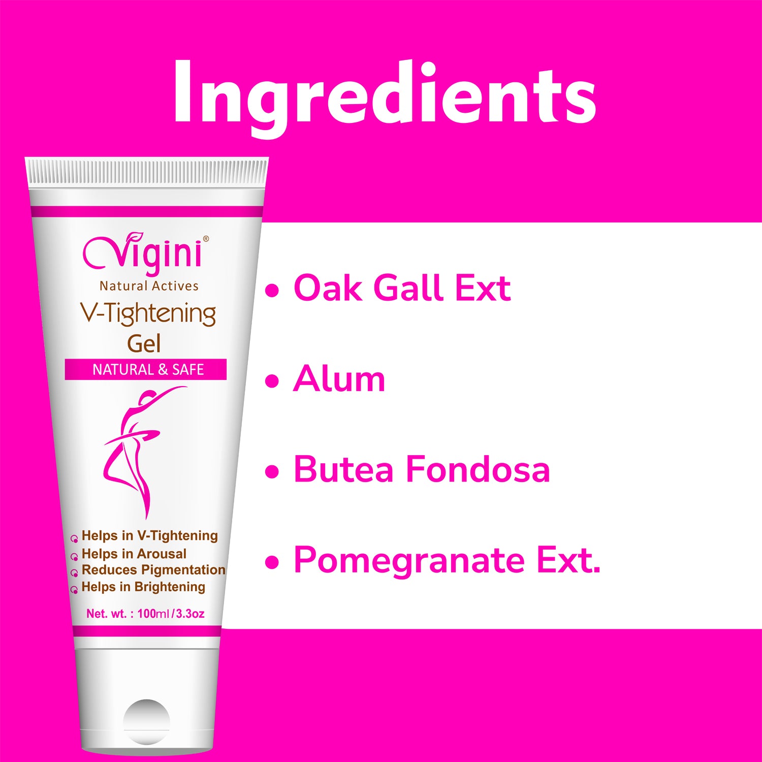 Vigini Vaginal V Tightening Lightening Moisturizing Gel + Breast Firming Bust Enlargement Cream