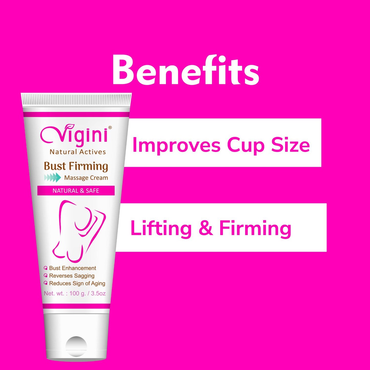 Vigini Stretch Marks Scar Removal Oil Cream & Bust Firming Breast Tightening Size Increase Cream