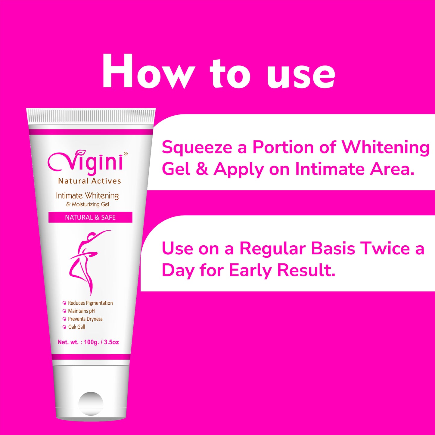 Vigini Silicone Free Vaginal Lubricant Lube Gel & Intimate Bikini Area Lightening Whitening Cream