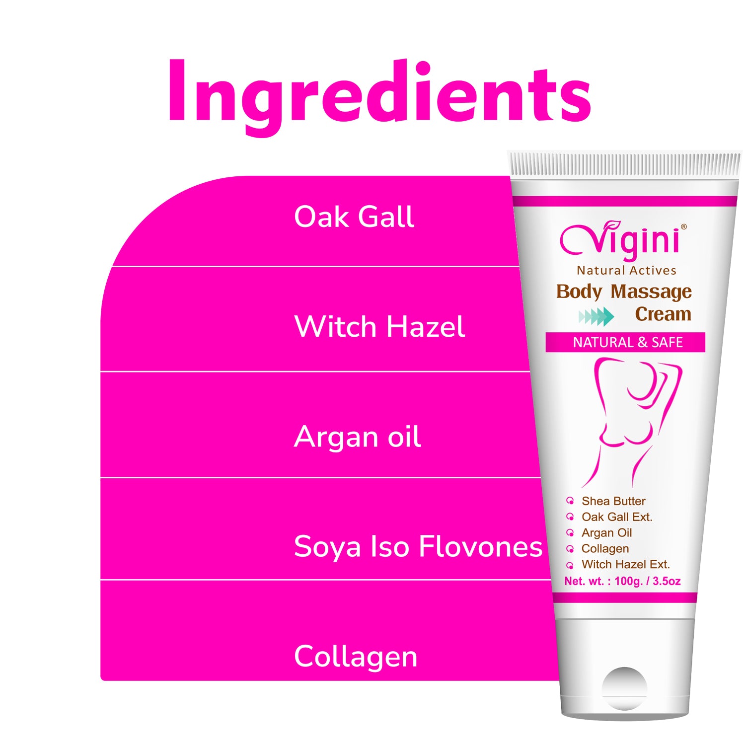 Vigini Breast Firming Bust Tightening Size Increase Cream & Vaginal Lubricant Lube Jelly Gel Women