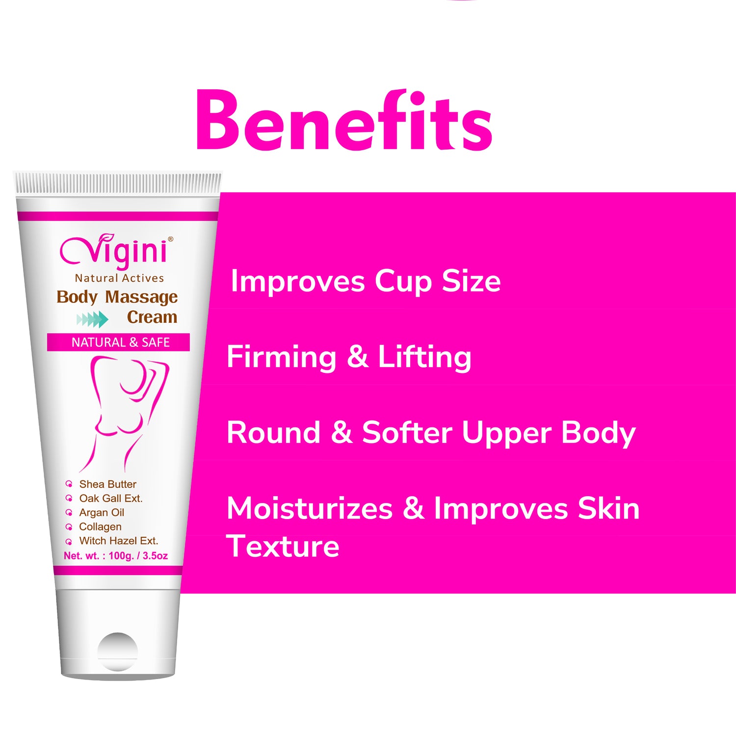 Vigini Breast Firming Bust Tightening Size Increase Cream & Vaginal Lubricant Lube Jelly Gel Women