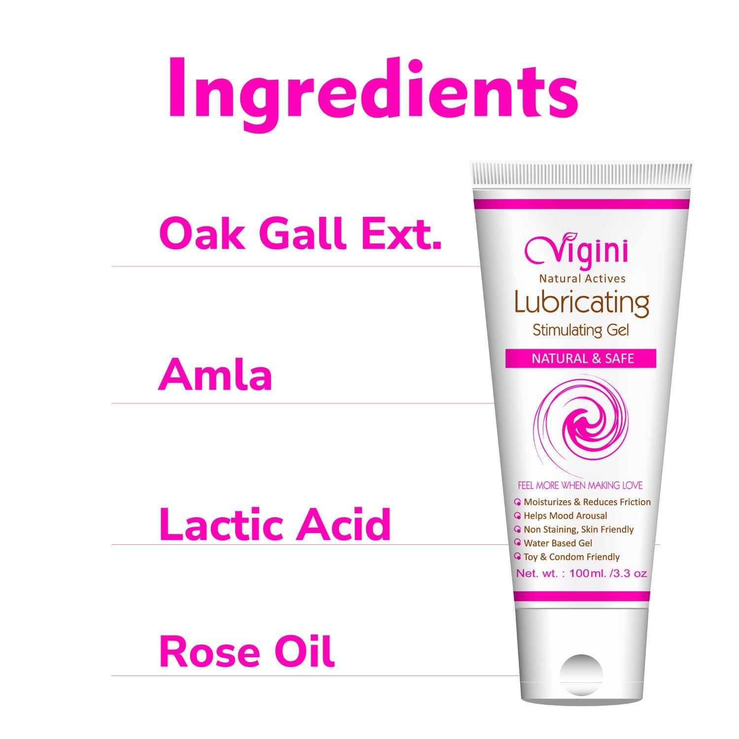 Vigini Silicone Free Vaginal Lubricant Lube Jelly Gel & Stretch Marks Scar Removal Oil Cream Women