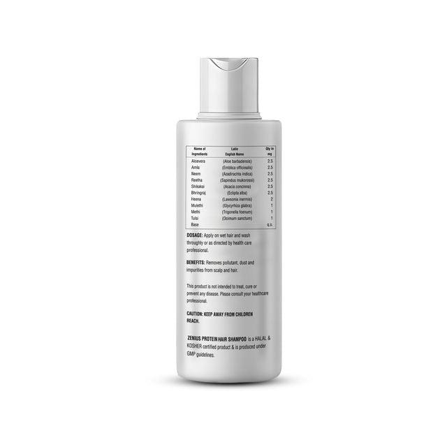 Zenius Protein Hair Shampoo - for Dandruff Removal and Unwanted Hair Control - 200ml Liquid