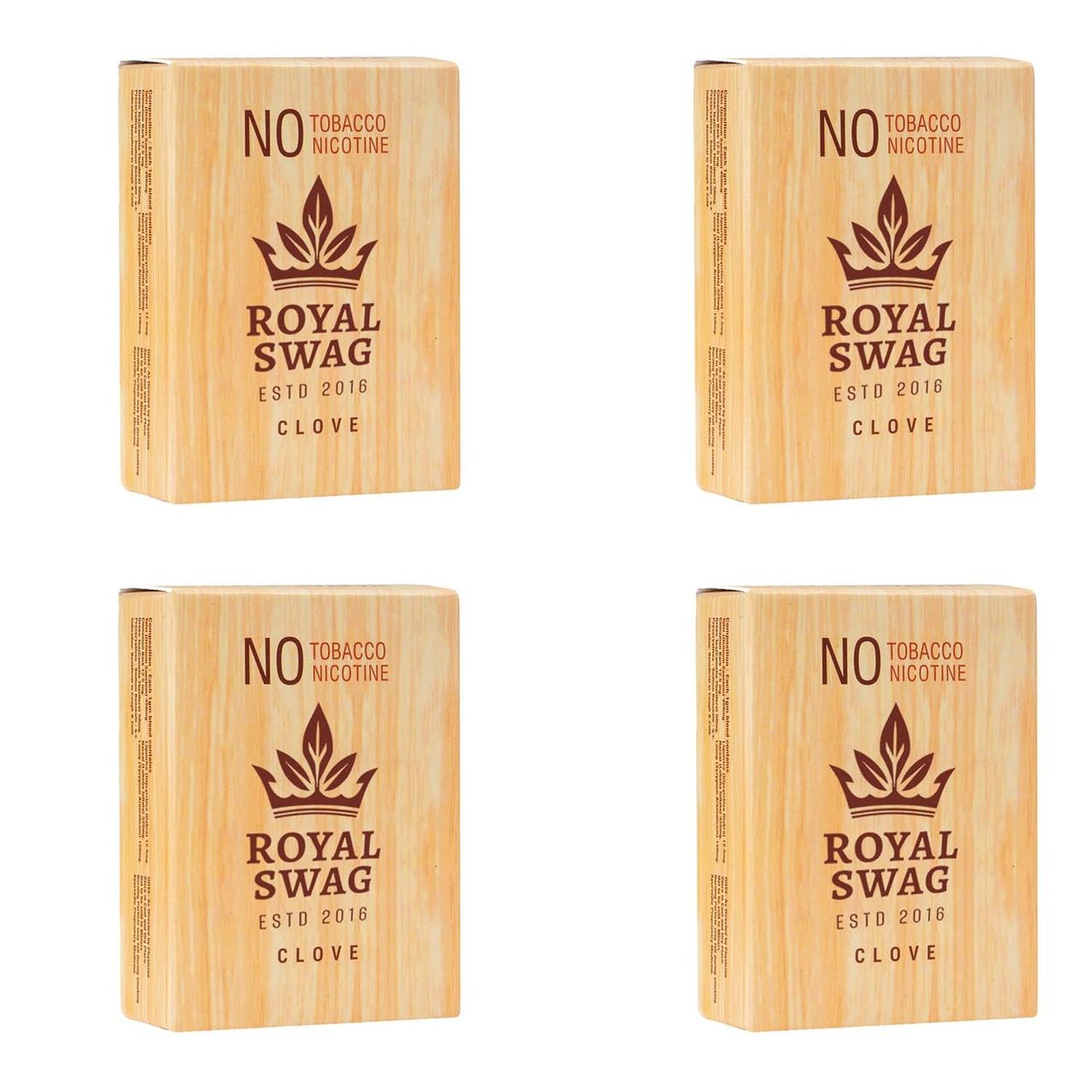 Royal Swag King Size Herbal Cigarettes Clove Flavour - Tobacco Free (80 Sticks)