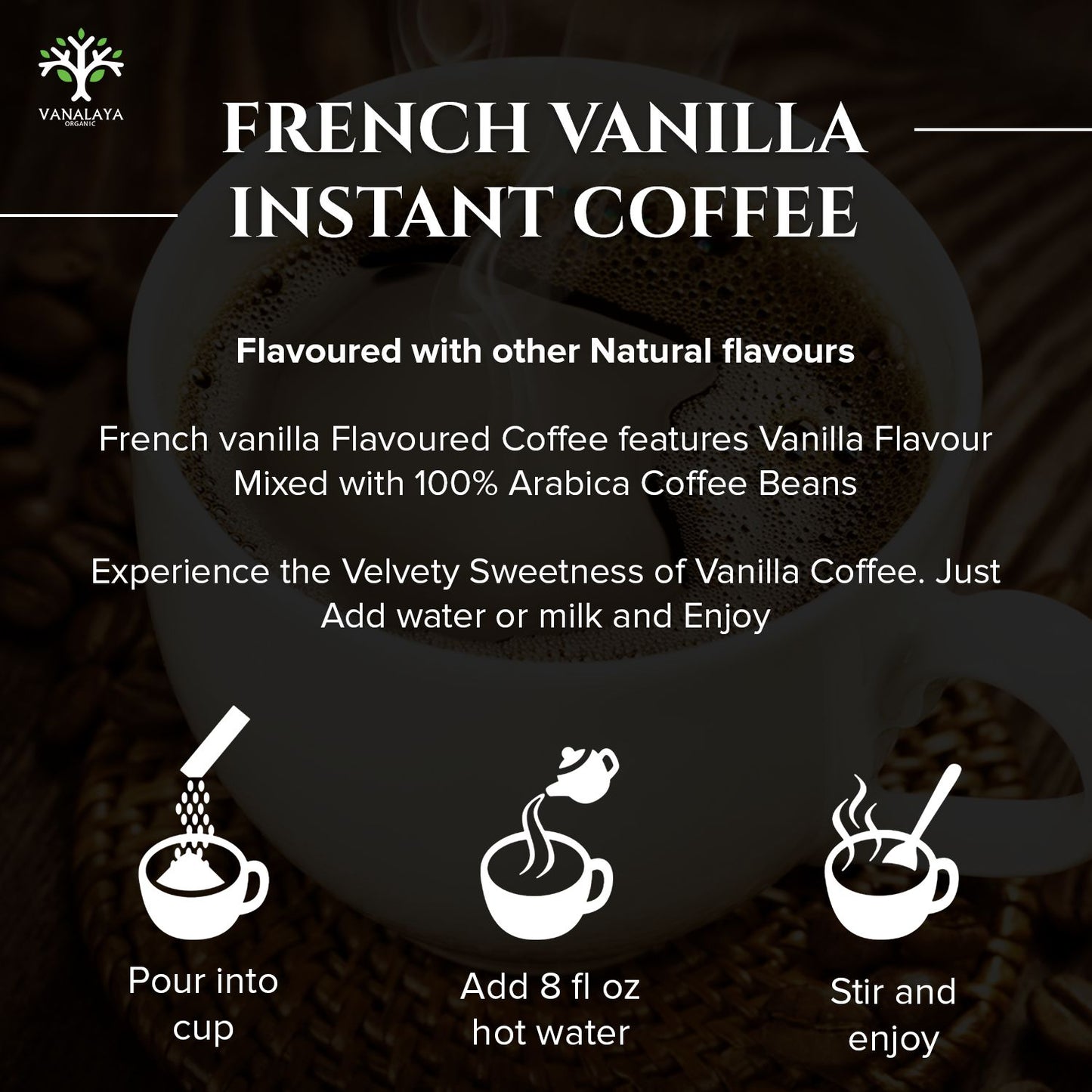 Vanalaya French Vanilla Instant Coffee Vanilla Flavoured Coffee