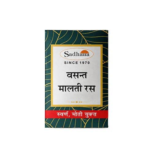 Sadhana Vasant Malti Ras (10 Tablets) | Classical Ayurvedic Support for Immunity, Chronic Fever & General Debility