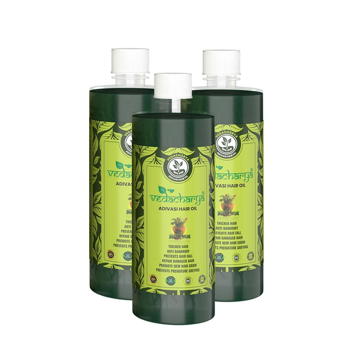 Vedacharya Adivasi Hair Oil Long & Shiny Strong Hairs | Control Damage,Split-ends & Hairfall Hair Oil (1500 ml)