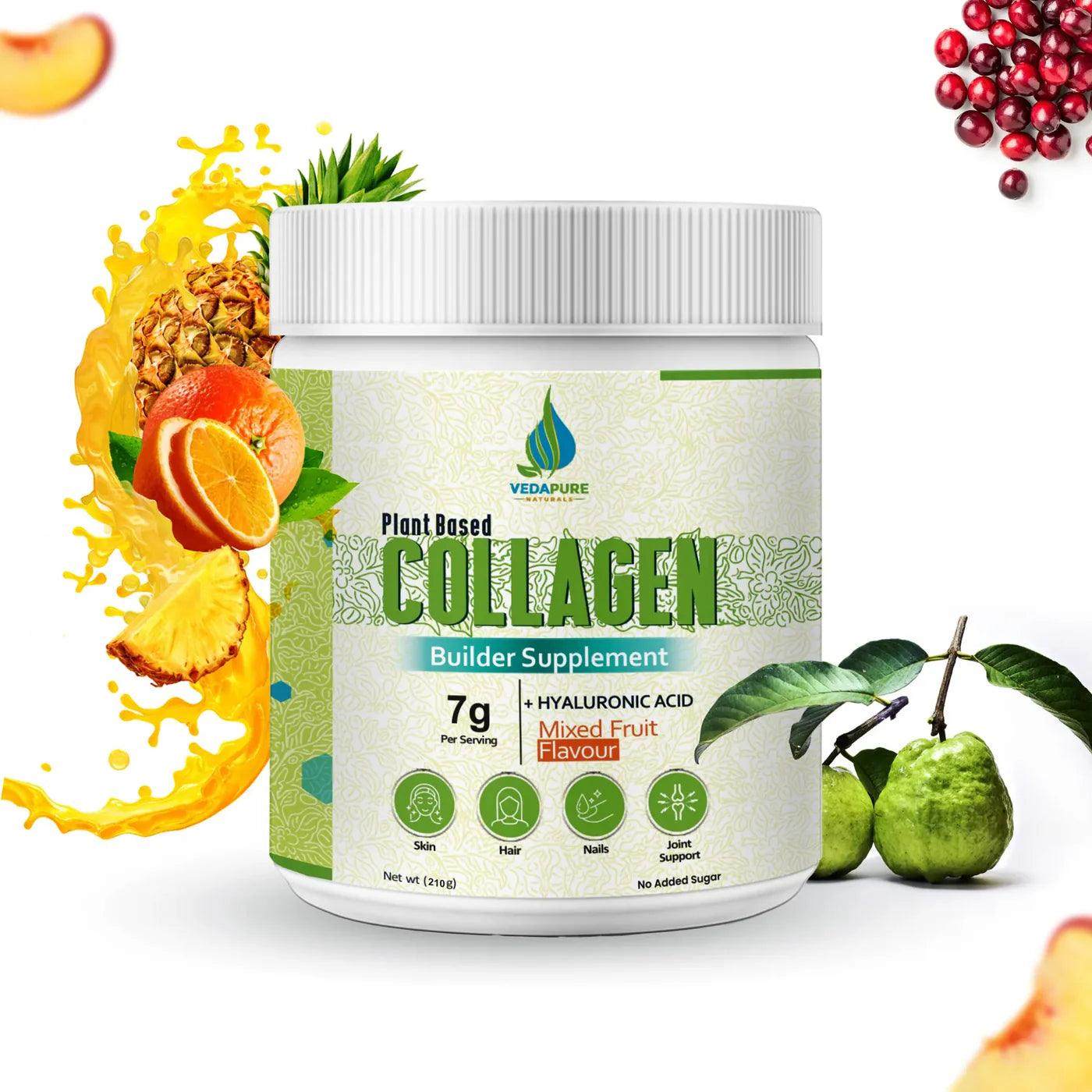 Vedapure Naturals Plant Based Vegan Collagen Builder - Skin Radiance Powder (210g)