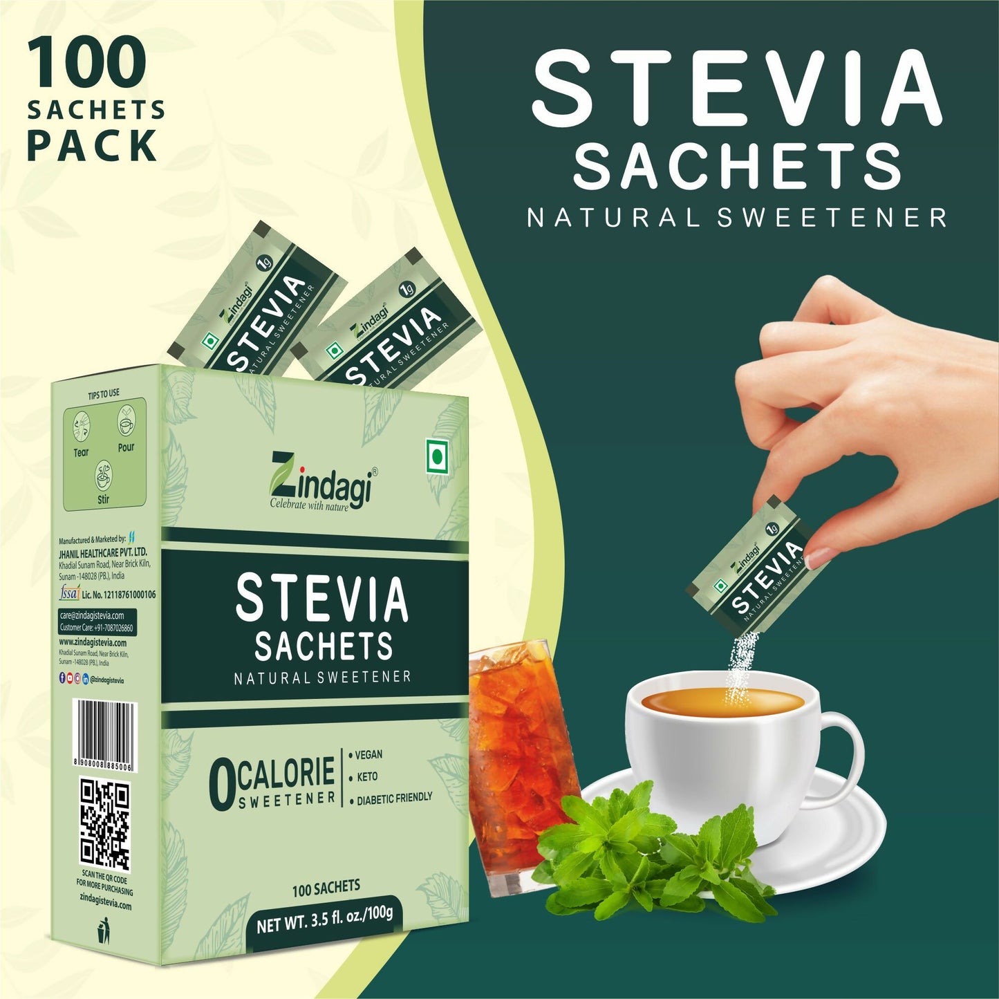 STEVIA 100 SACHET 4