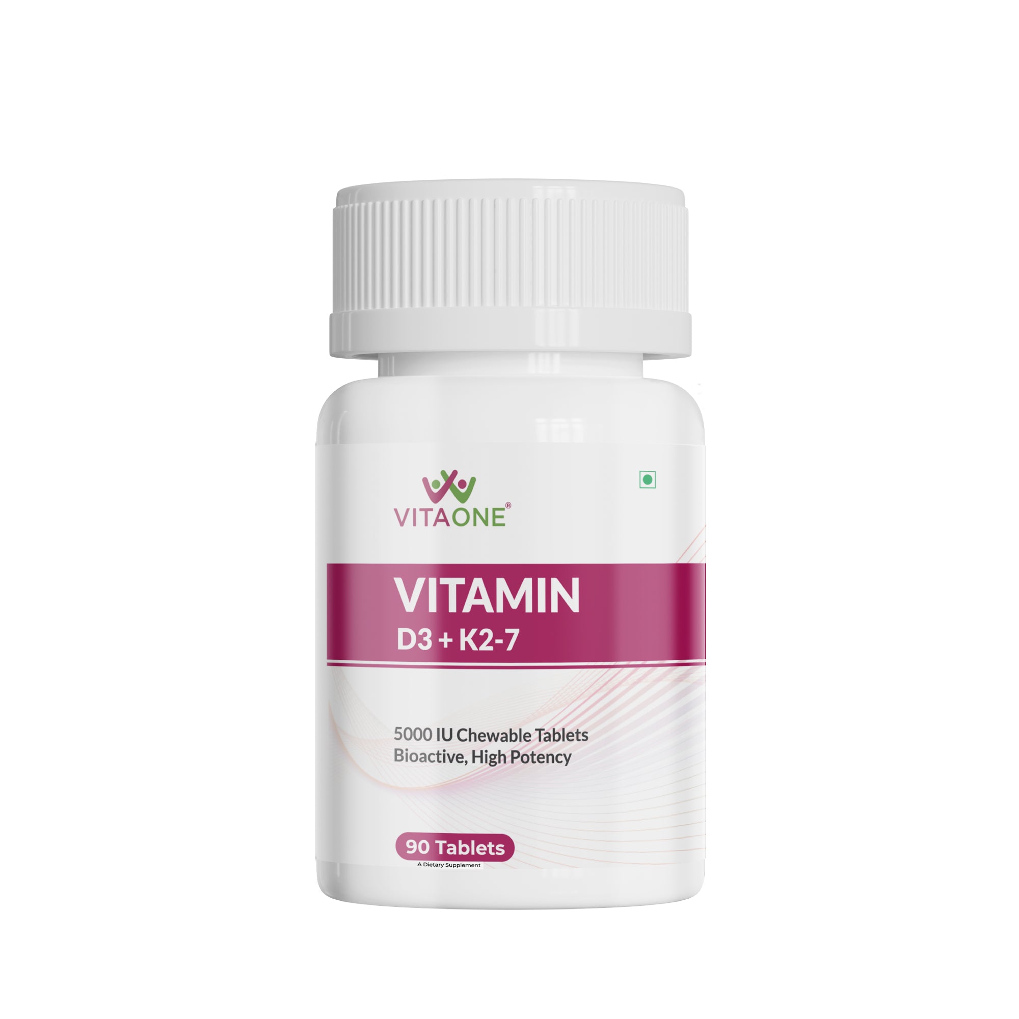 Vitaone Vitamin D3 + K2 (MK-7) Tablets (90s) | High Potency Formula for Bone Density, Muscle Strength & Cardiovascular Health