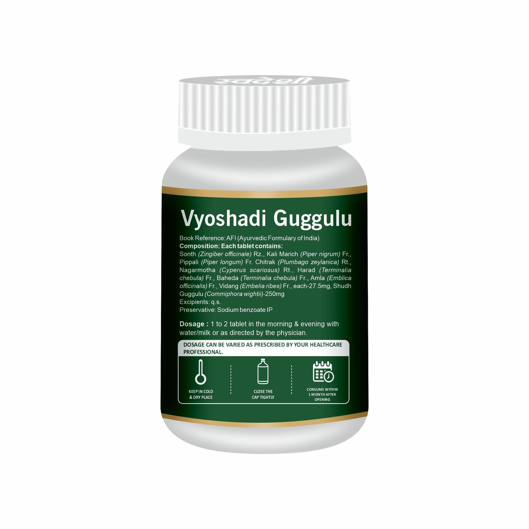 Swadeshi Vyoshadi Guggul Tablets (60 Count) - Classical Formula for Toxin Detox