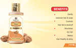 Khadi Care Herbal Walnut Shampoo for Shiny & Strong Dark Hair - 210ml