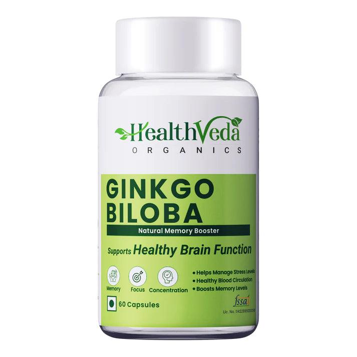 Health Veda Organics Ginkgo Biloga Capsule - 60 Capsules