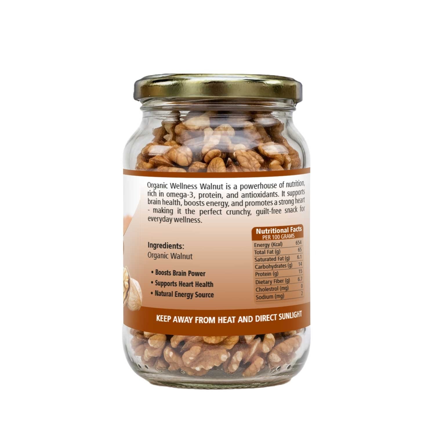 Organic Wellness Kashmiri Snow White Walnut 100 Gram Bottle