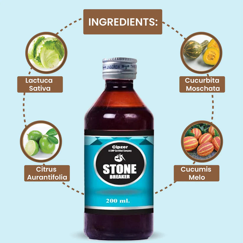 Cipzer Stone Breaker Syrup 200 ML | Herbal Kidney Stone Remedy, Urinary Cleanser & Bladder Health