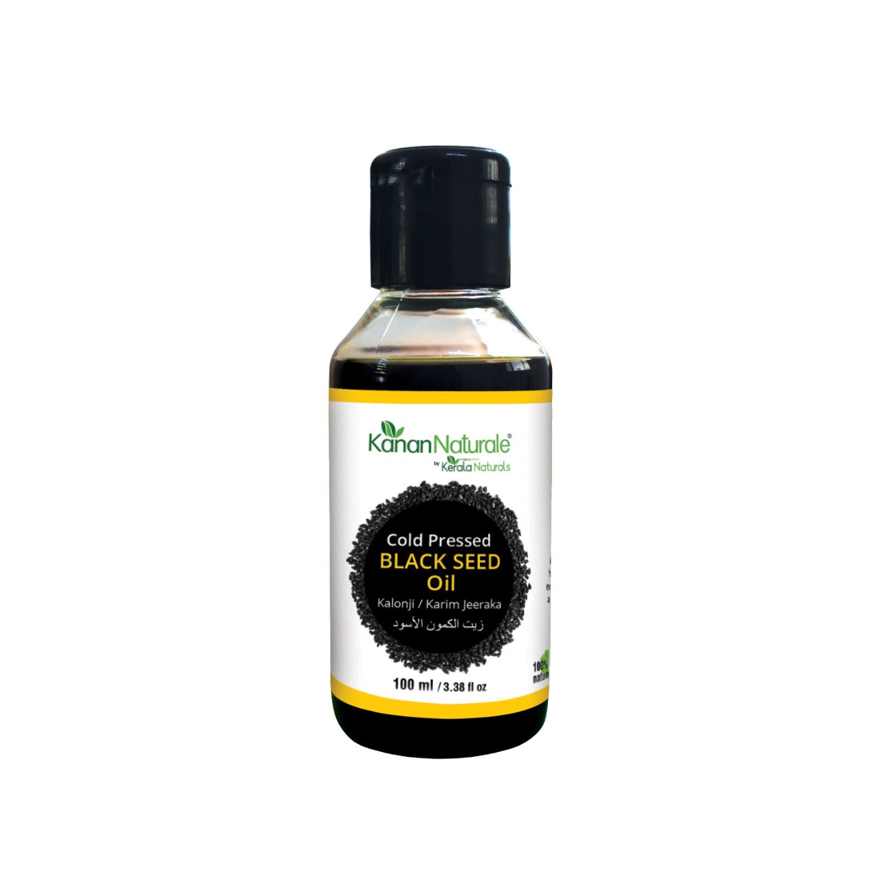 Kerala Naturals Black Seed Oil 100ml - Cold Pressed Kalonji Oil for Hair Growth