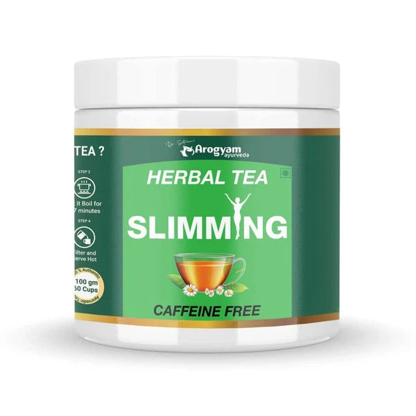 Arogyam Herbal Tea for Slimming – Caffeine-Free Herbal Tea for Weight Management & Daily Wellness Support – 100g
