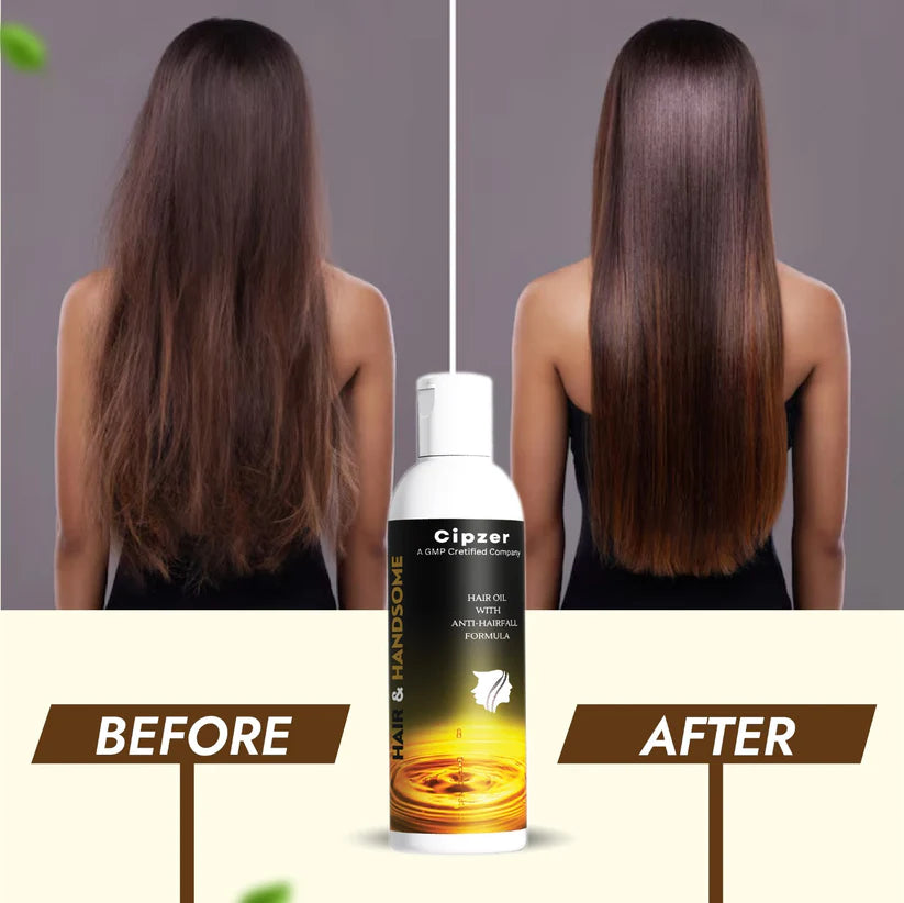 Cipzer Hair & Handsome Oil - 100ML | Herbal Hair Growth, Strength, Shine & Scalp Nourishment