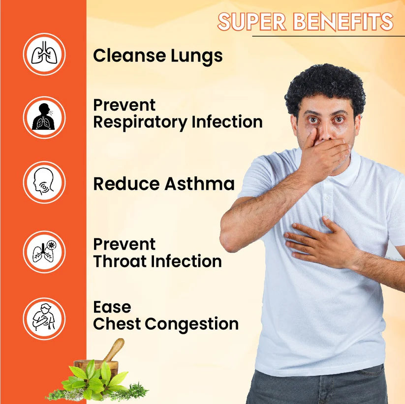 Cipzer Respicure Syrup - 500ml | Herbal Lung Cleanser & Respiratory Support for Smokers’ Lungs