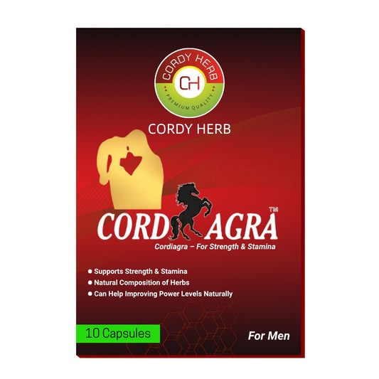Cordy Herb Cordiagra Capsule Stamina & Energy Booster, Men's Sexual Wellness Capsule for with Cordyceps, Honey Goat Weed,Tongat Ali, Maca Root , Ginseng , Ashwagandha Capsule