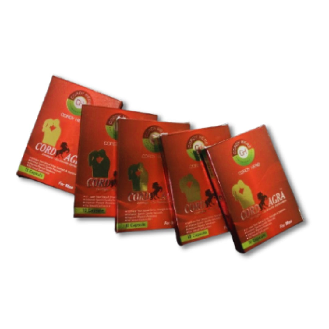 Cordy Herb Cordiagra Capsule Stamina & Energy Booster, Men's Sexual Wellness Capsule for with Cordyceps, Honey Goat Weed,Tongat Ali, Maca Root , Ginseng , Ashwagandha Capsule