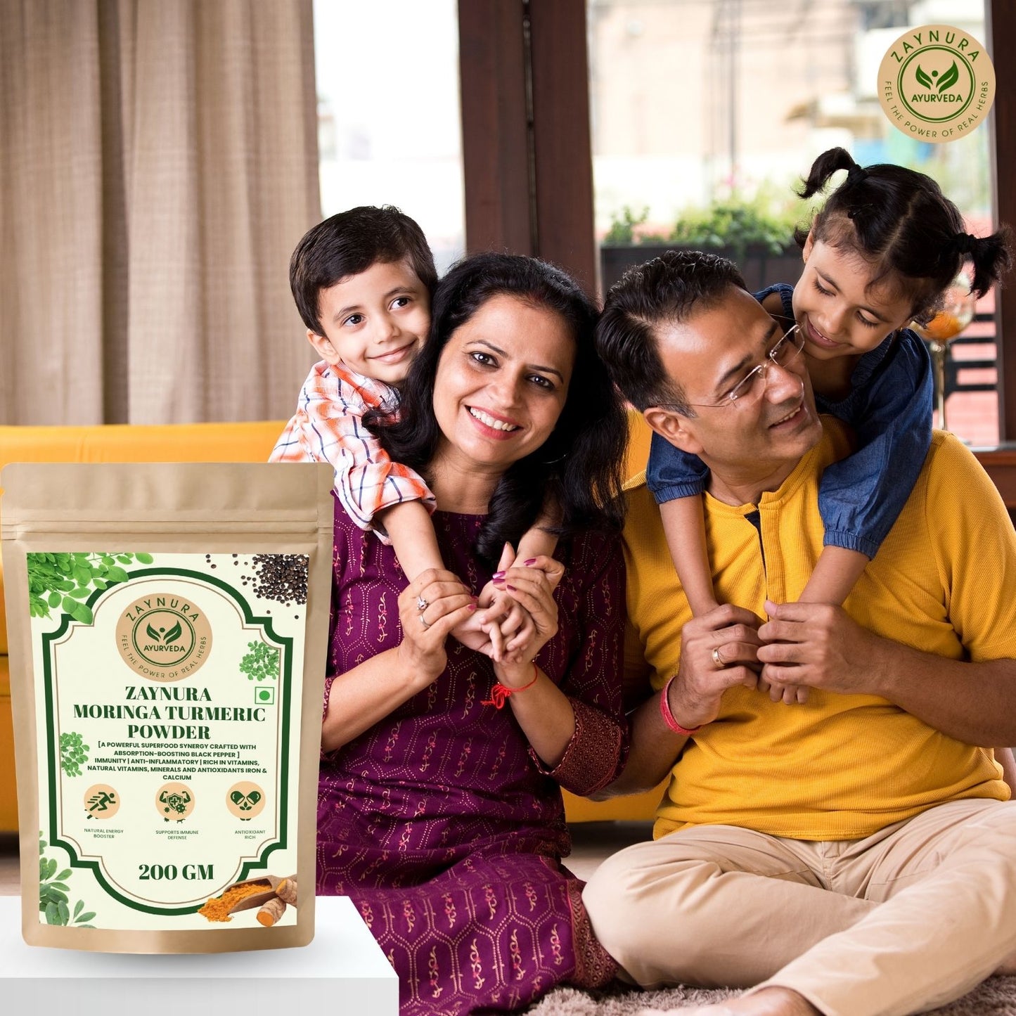 Zaynura Ayurveda Moringa Turmeric Powder