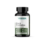 Vitalmins Probiotics Capsules | Multi-Strain Formula with Prebiotics for Superior Gut Health, Bloating Relief & Immune Support – 60 Veg Capsules