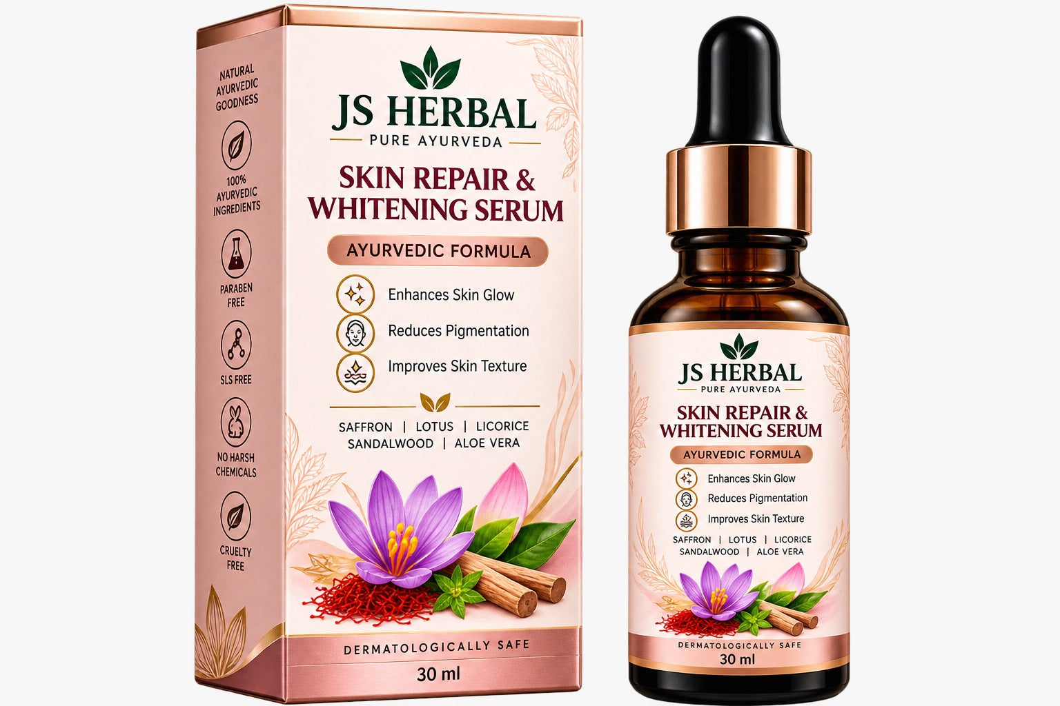 JS herbal skin repair and whiting serum
