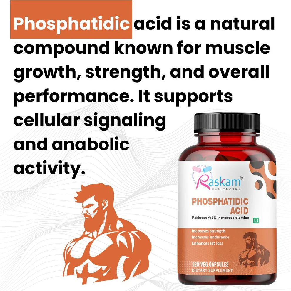 Raskam Phosphatidic Acid Capsules Enriched Phospholipid Complex for brain & cognitive health, 60 Veg Caps