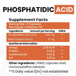 Raskam Phosphatidic Acid Capsules Enriched Phospholipid Complex for brain & cognitive health, 60 Veg Caps