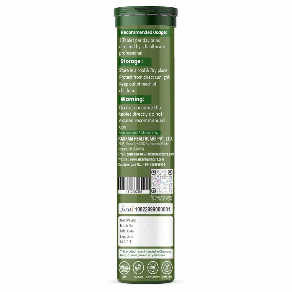 Raskam ACV Moringa 5 in 1 formula Effervescent Tablets Helps To Turn Fat Into Energy | With Carnitine, Pomegranate & Cinnamon | Supports Fat Burn | Weight Loss Drink for Women, Men | No Added Sugar | Orange Flavor | 15 Fizz Tablets (1100mg)