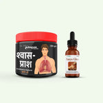 Arogyam Shwas Prash + Nasya Ghee Combo – Ayurvedic Respiratory & Nasal Wellness Support – 200g + 20ml