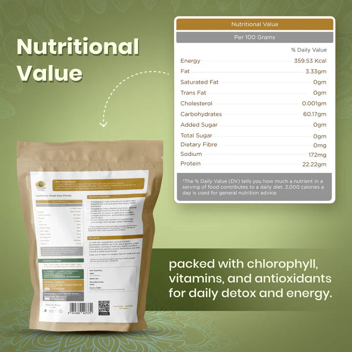 Trivya Foods Wheatgrass Powder - 100 gms