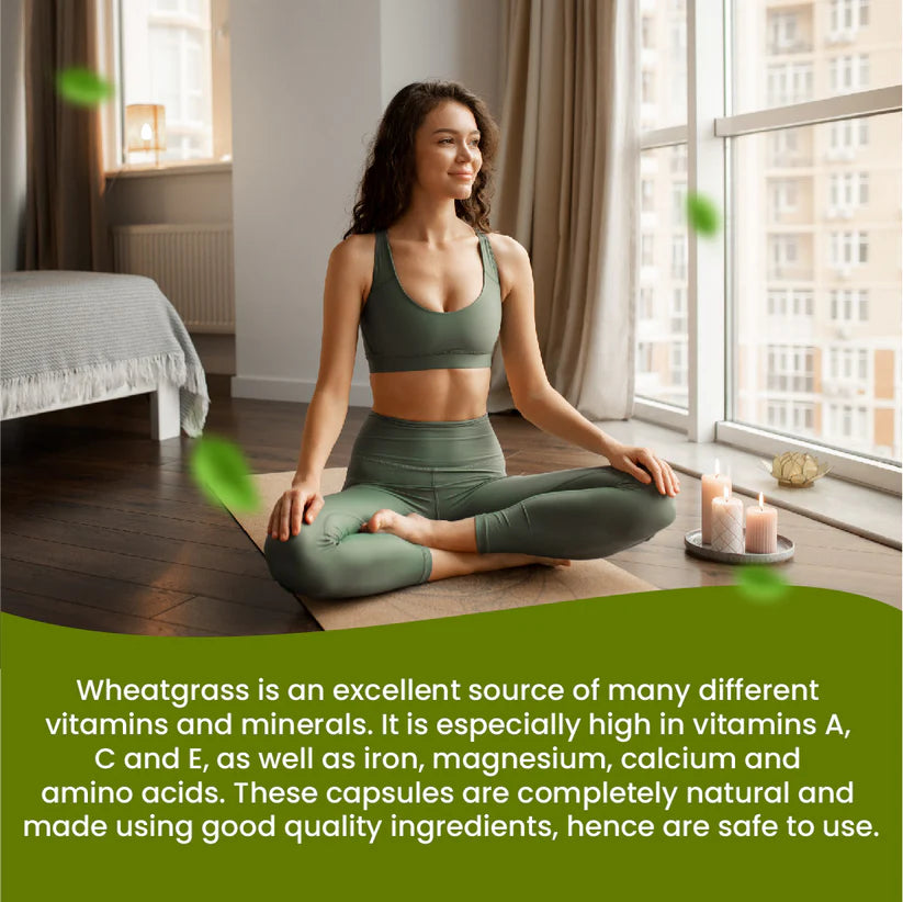 Cipzer Wheat Grass Capsule - 30 Capsules | Natural Detox, Immunity Booster, Digestion & Energy Support