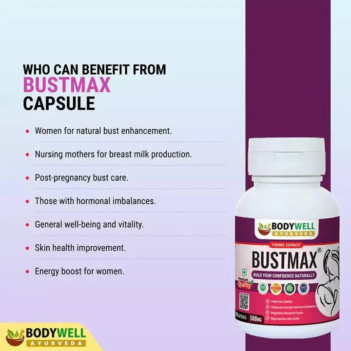 Bodywell Ayurveda BustMax Capsules - 90 Capsules - 500mg